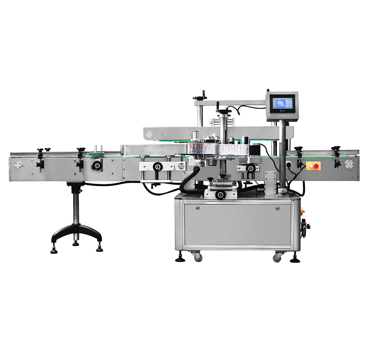 圓瓶雙側面貼標機